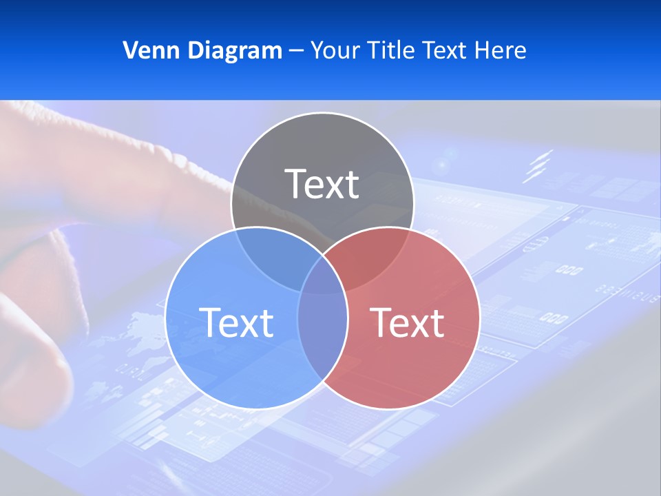 A Person Using A Tablet With A Finger On It PowerPoint Template
