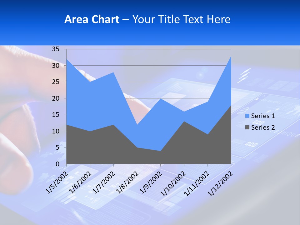 A Person Using A Tablet With A Finger On It PowerPoint Template