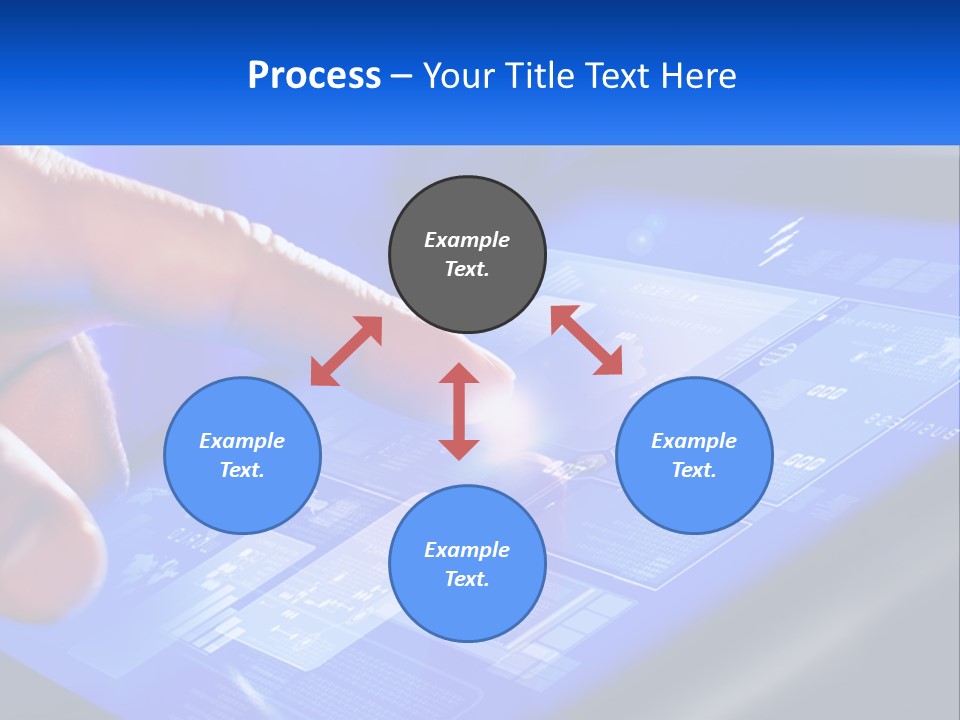 A Person Using A Tablet With A Finger On It PowerPoint Template