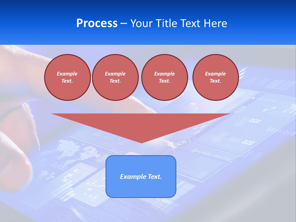 A Person Using A Tablet With A Finger On It PowerPoint Template