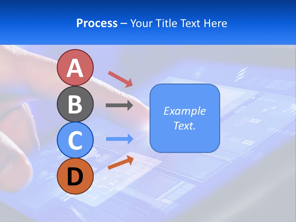 A Person Using A Tablet With A Finger On It PowerPoint Template