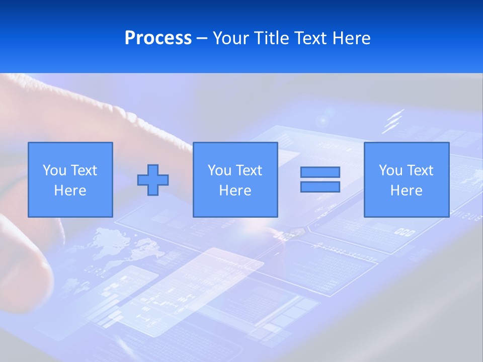 A Person Using A Tablet With A Finger On It PowerPoint Template