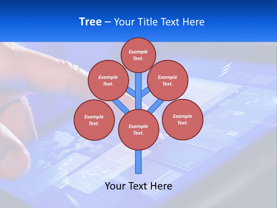 A Person Using A Tablet With A Finger On It PowerPoint Template