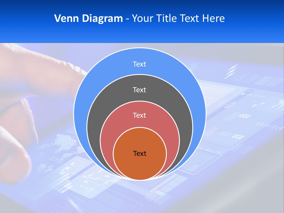 A Person Using A Tablet With A Finger On It PowerPoint Template