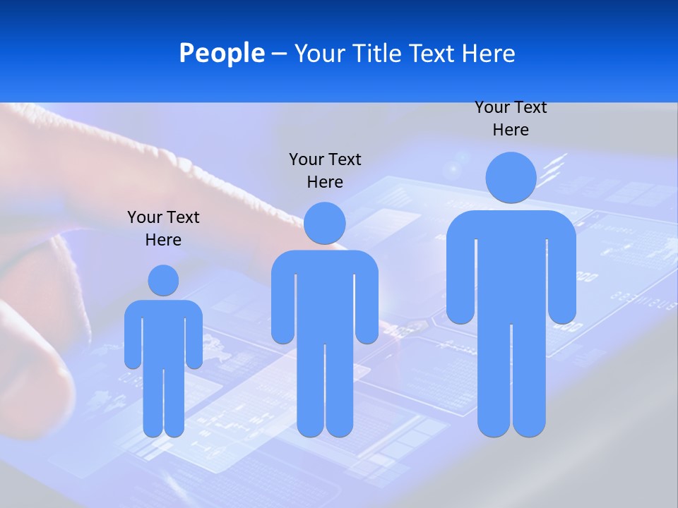 A Person Using A Tablet With A Finger On It PowerPoint Template