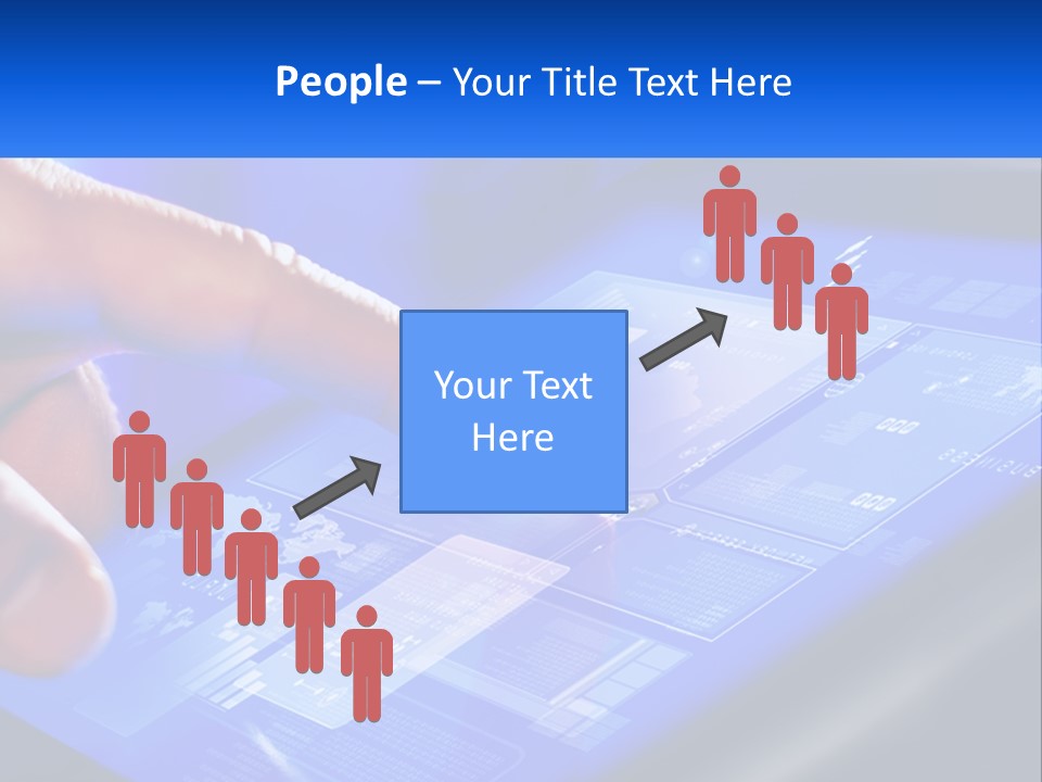 A Person Using A Tablet With A Finger On It PowerPoint Template