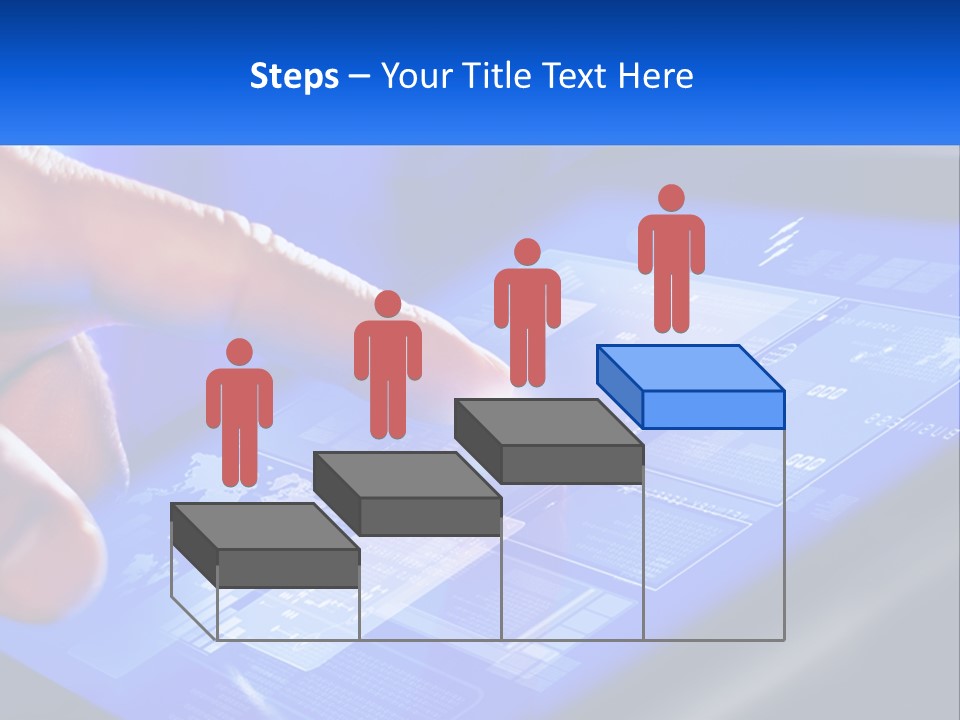 A Person Using A Tablet With A Finger On It PowerPoint Template
