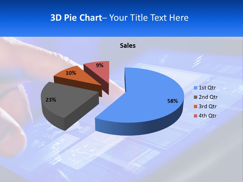 A Person Using A Tablet With A Finger On It PowerPoint Template