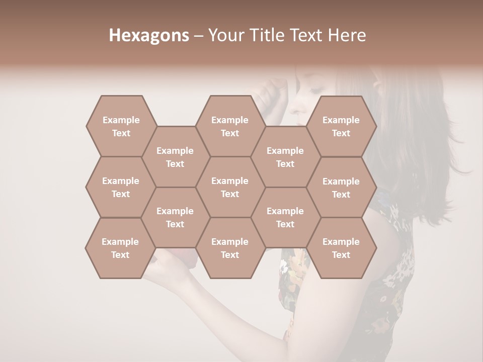 A Girl Holding A Heart With A Knife In Her Hand PowerPoint Template