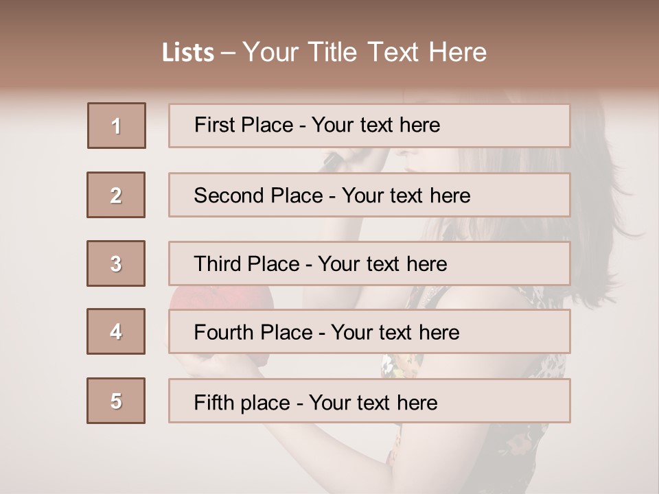 A Girl Holding A Heart With A Knife In Her Hand PowerPoint Template