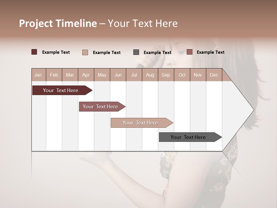 A Girl Holding A Heart With A Knife In Her Hand PowerPoint Template