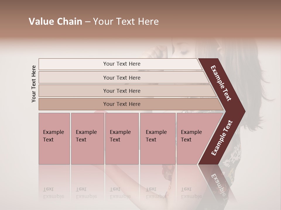 A Girl Holding A Heart With A Knife In Her Hand PowerPoint Template