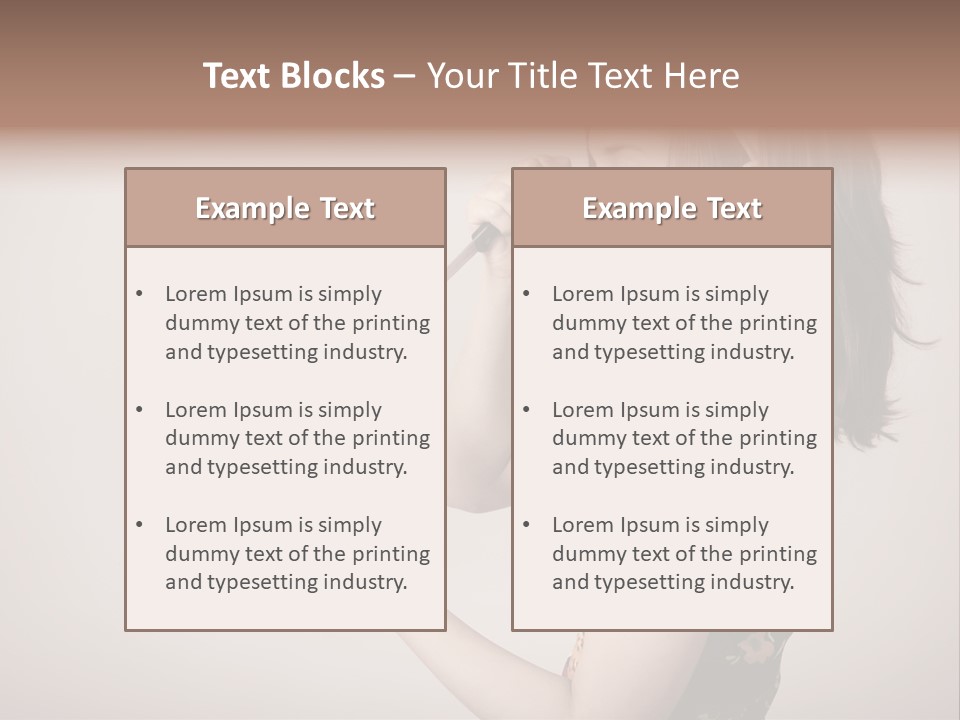 A Girl Holding A Heart With A Knife In Her Hand PowerPoint Template