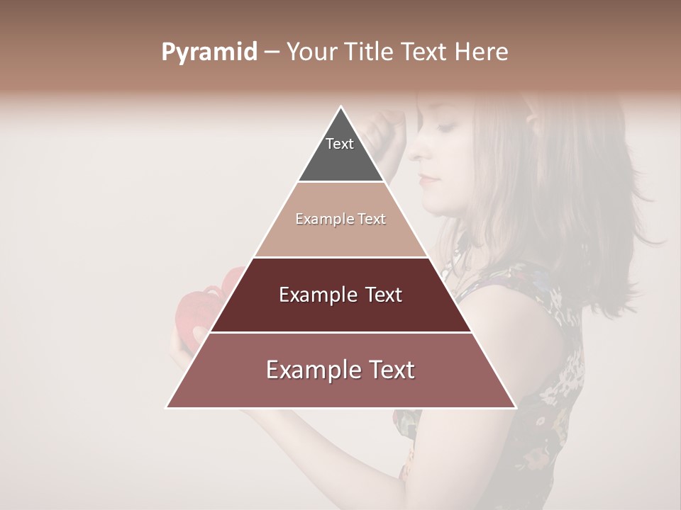 A Girl Holding A Heart With A Knife In Her Hand PowerPoint Template