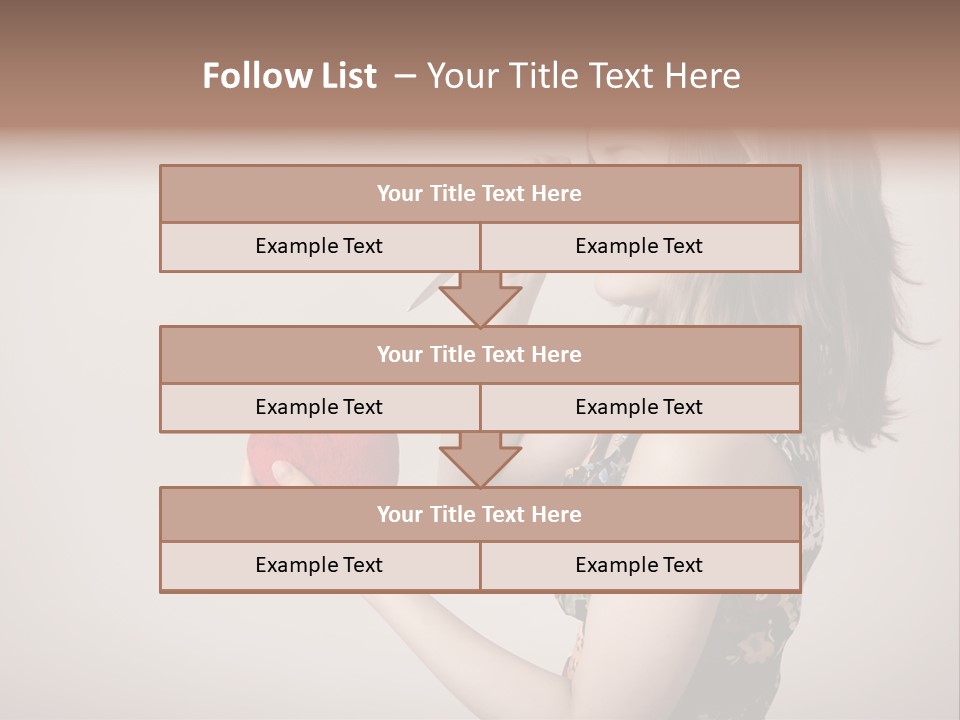 A Girl Holding A Heart With A Knife In Her Hand PowerPoint Template