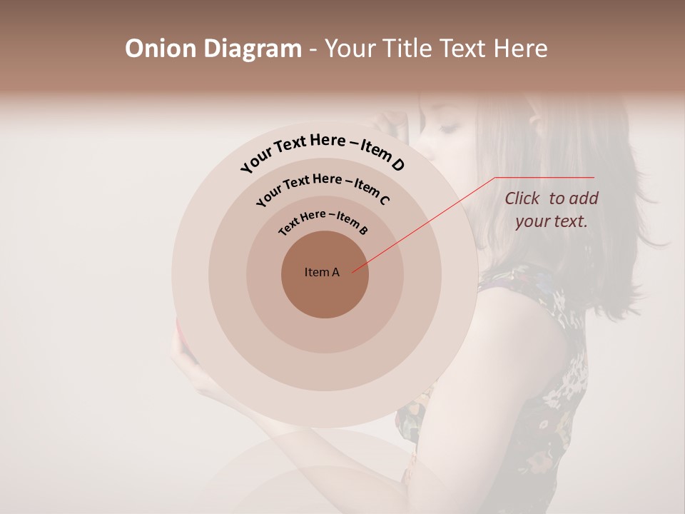 A Girl Holding A Heart With A Knife In Her Hand PowerPoint Template