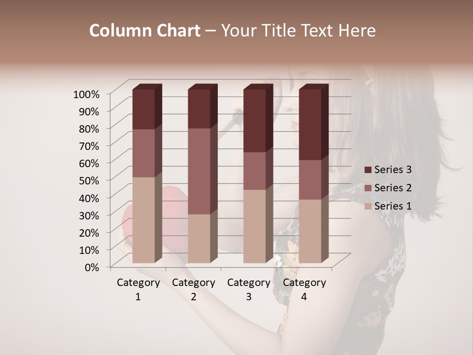 A Girl Holding A Heart With A Knife In Her Hand PowerPoint Template