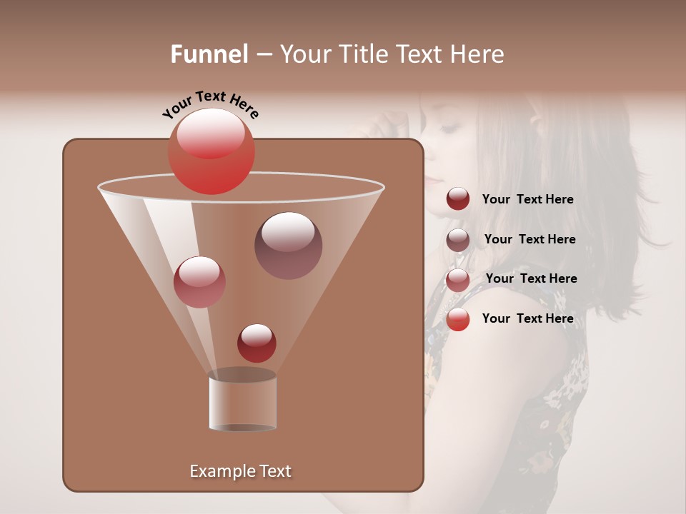 A Girl Holding A Heart With A Knife In Her Hand PowerPoint Template