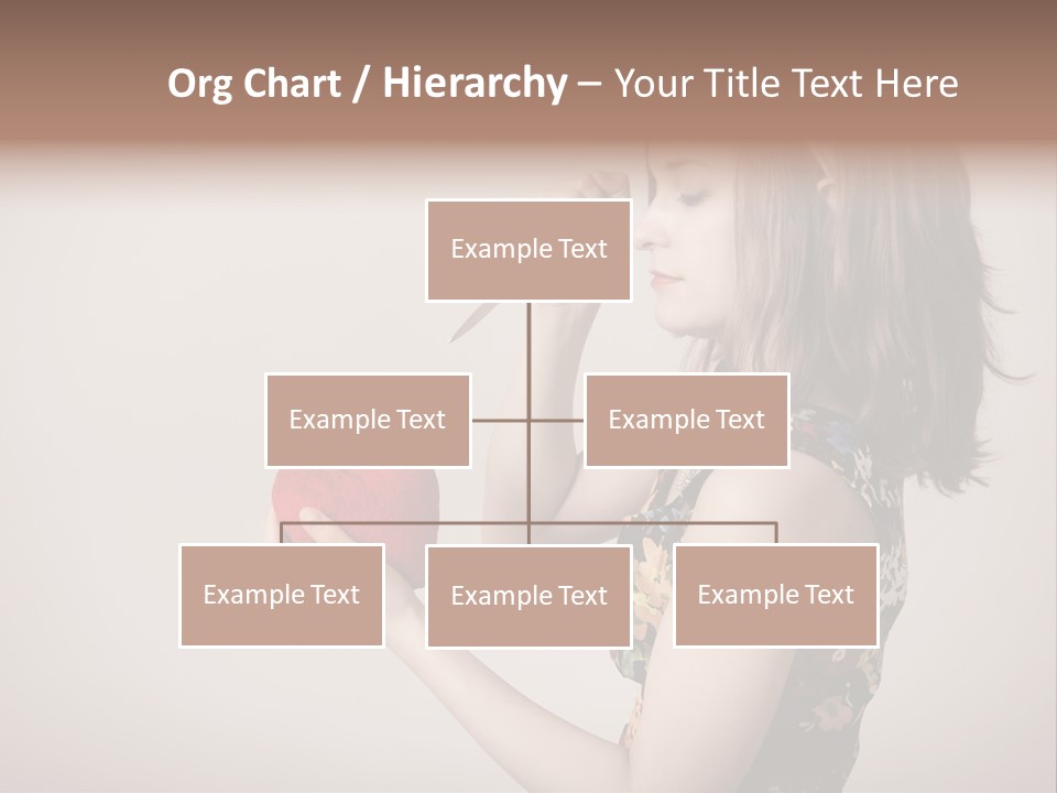 A Girl Holding A Heart With A Knife In Her Hand PowerPoint Template