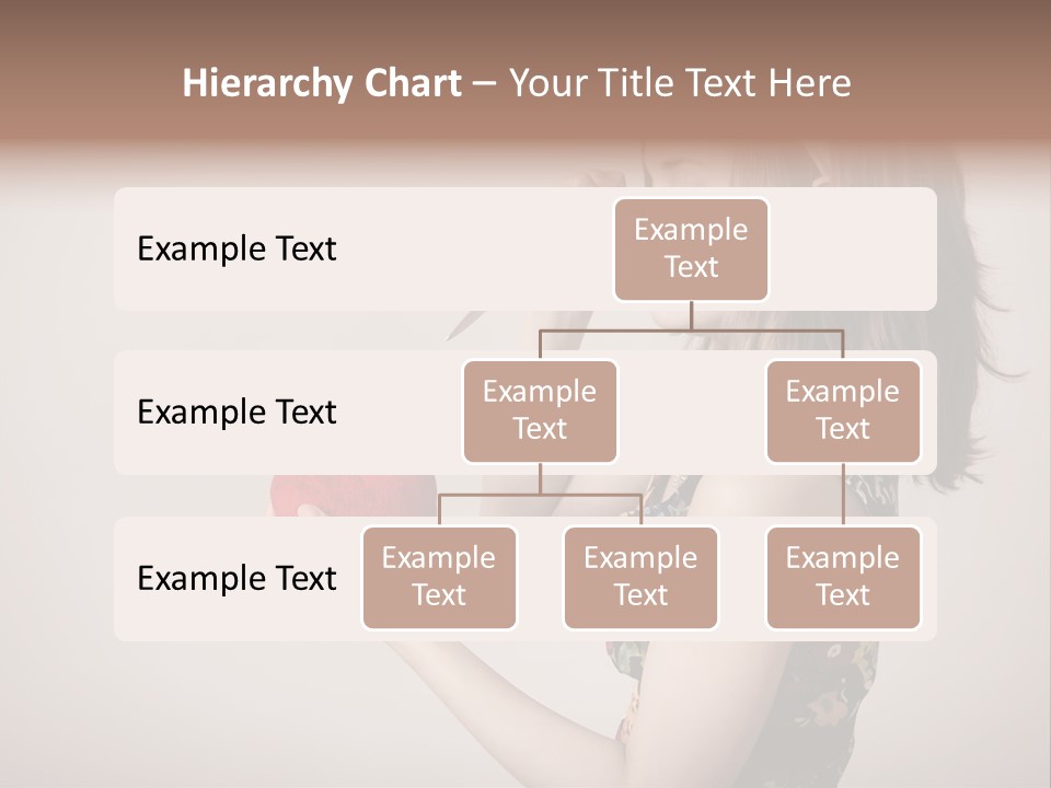 A Girl Holding A Heart With A Knife In Her Hand PowerPoint Template
