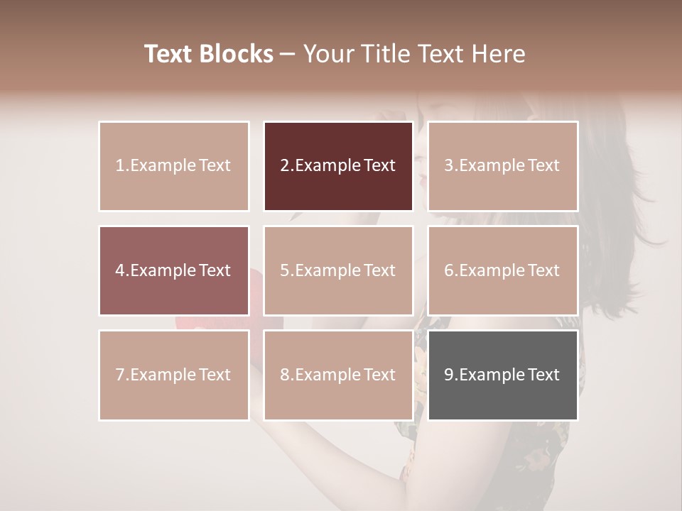 A Girl Holding A Heart With A Knife In Her Hand PowerPoint Template