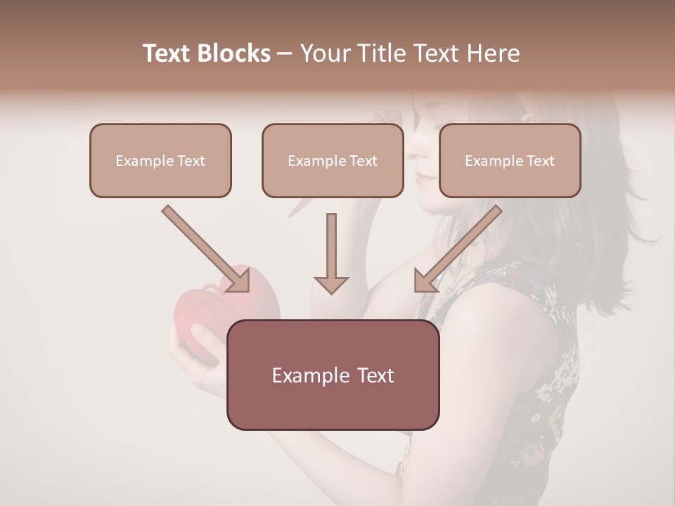 A Girl Holding A Heart With A Knife In Her Hand PowerPoint Template