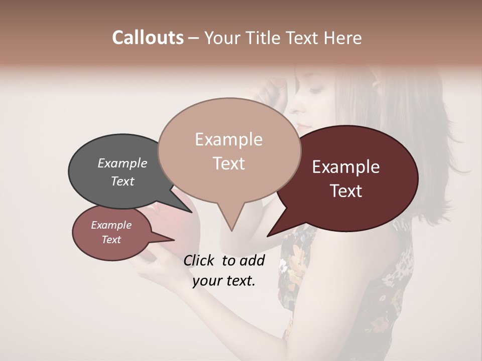 A Girl Holding A Heart With A Knife In Her Hand PowerPoint Template