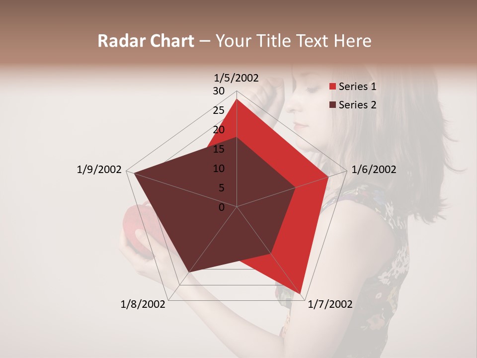 A Girl Holding A Heart With A Knife In Her Hand PowerPoint Template