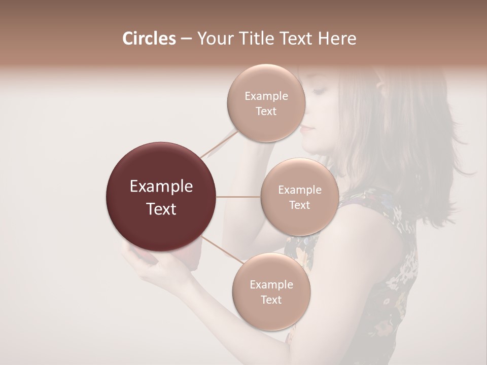 A Girl Holding A Heart With A Knife In Her Hand PowerPoint Template