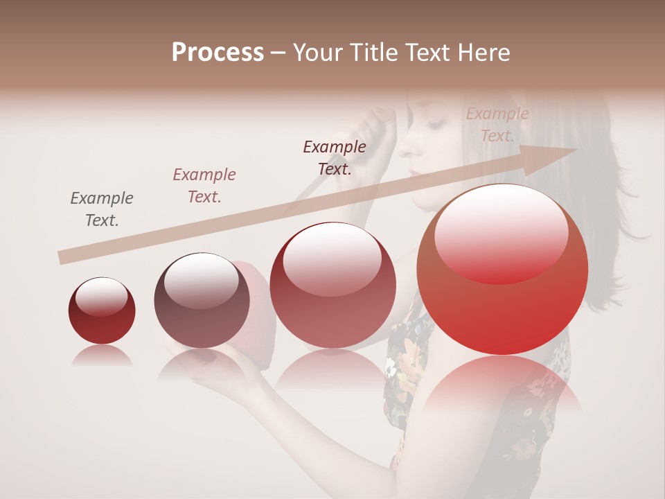 A Girl Holding A Heart With A Knife In Her Hand PowerPoint Template