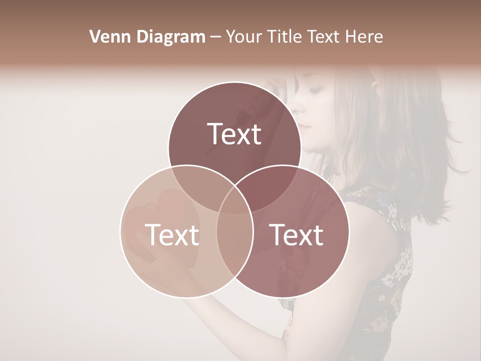 A Girl Holding A Heart With A Knife In Her Hand PowerPoint Template