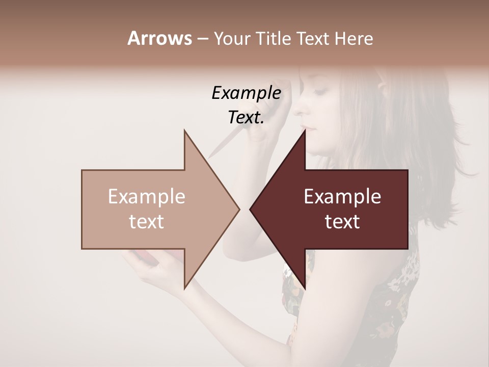 A Girl Holding A Heart With A Knife In Her Hand PowerPoint Template