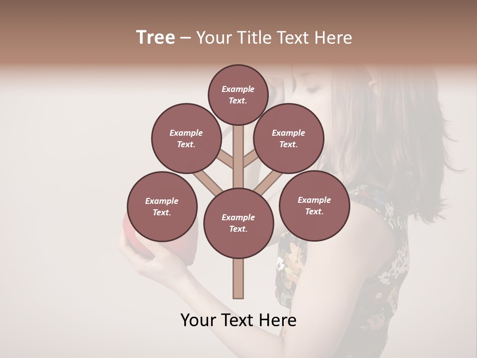 A Girl Holding A Heart With A Knife In Her Hand PowerPoint Template