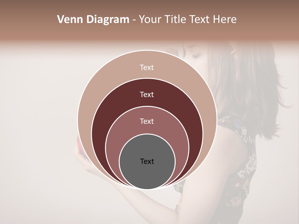 A Girl Holding A Heart With A Knife In Her Hand PowerPoint Template