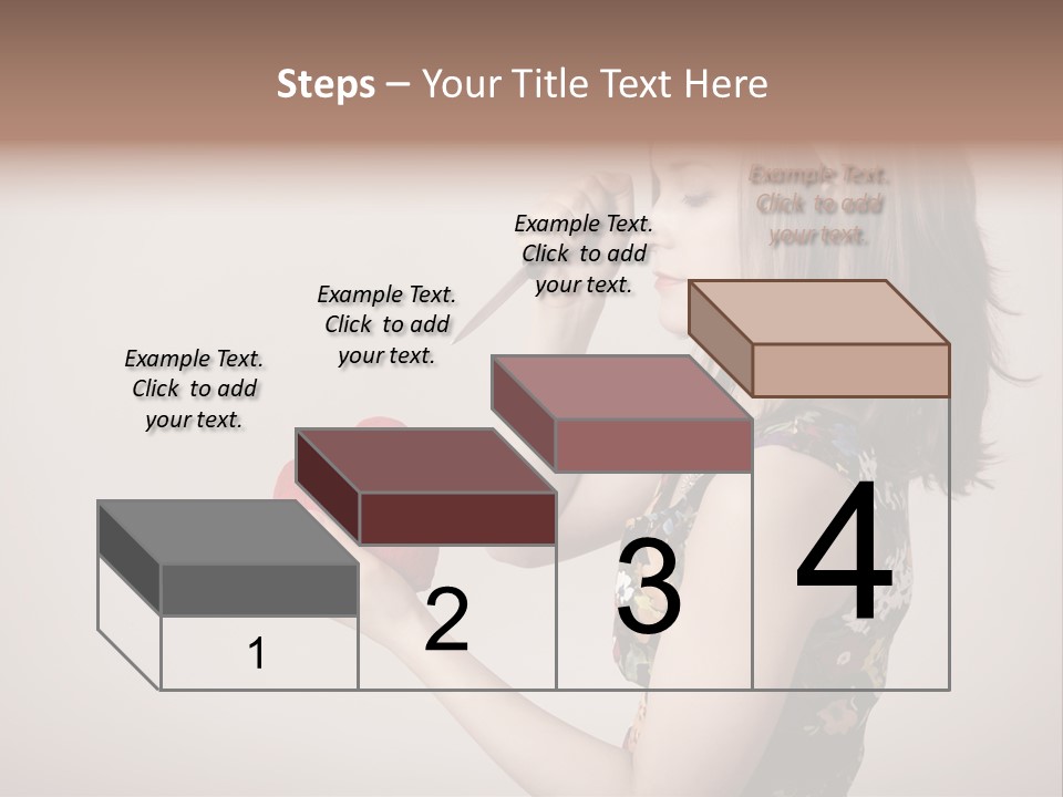 A Girl Holding A Heart With A Knife In Her Hand PowerPoint Template