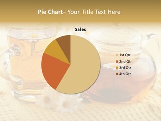 A Tea Pot And A Cup Of Tea On A Table PowerPoint Template