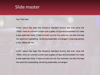 A Row Of Shopping Carts With Red Handles PowerPoint Template