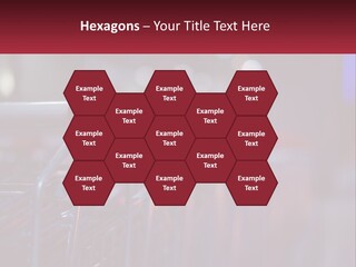 A Row Of Shopping Carts With Red Handles PowerPoint Template