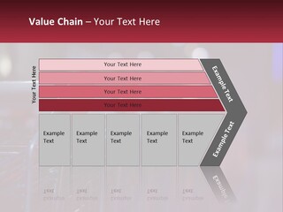 A Row Of Shopping Carts With Red Handles PowerPoint Template