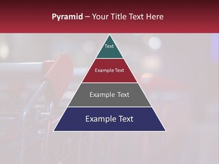 A Row Of Shopping Carts With Red Handles PowerPoint Template