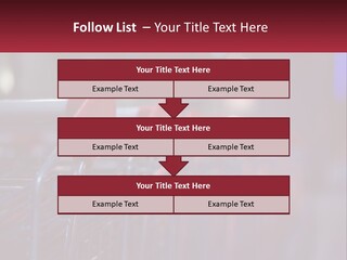 A Row Of Shopping Carts With Red Handles PowerPoint Template