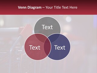 A Row Of Shopping Carts With Red Handles PowerPoint Template