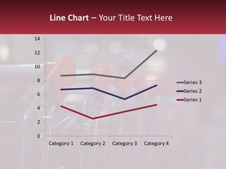 A Row Of Shopping Carts With Red Handles PowerPoint Template