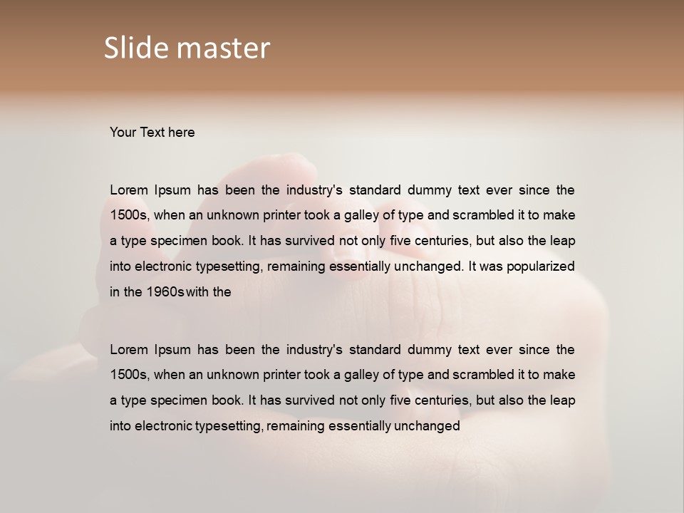 A Person Holding A Baby's Hand With The Words Name Of Presentation On It PowerPoint Template