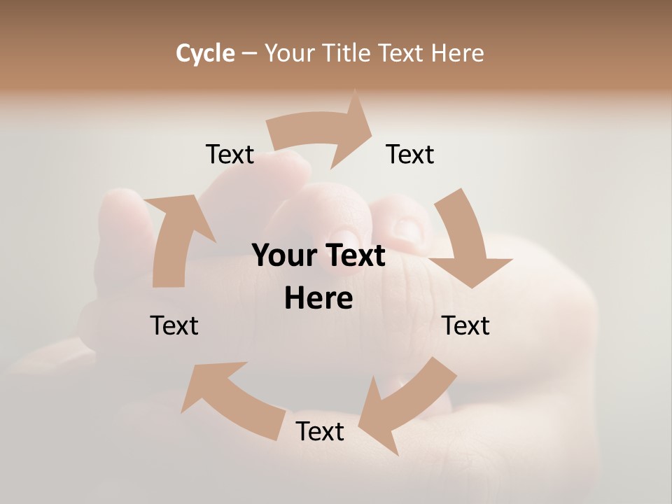 A Person Holding A Baby's Hand With The Words Name Of Presentation On It PowerPoint Template