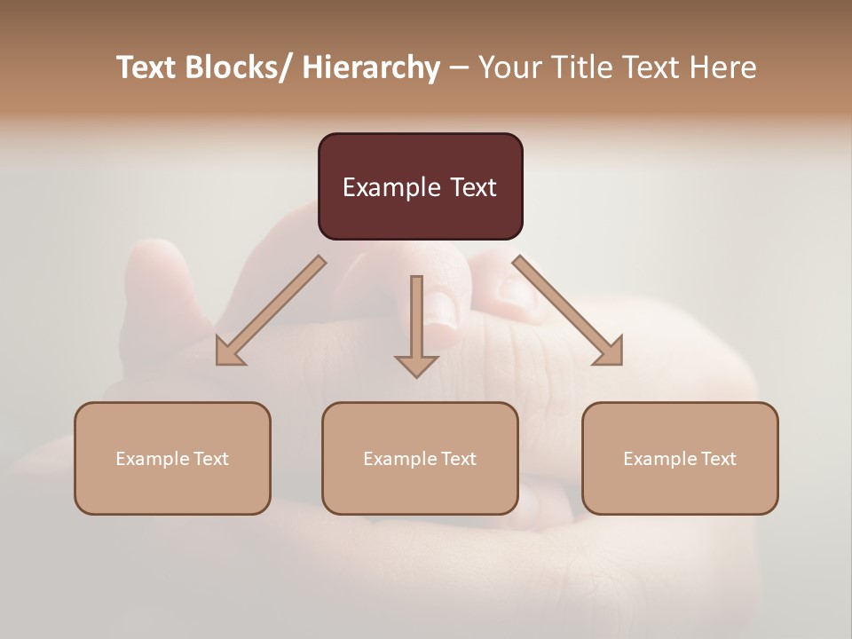 A Person Holding A Baby's Hand With The Words Name Of Presentation On It PowerPoint Template
