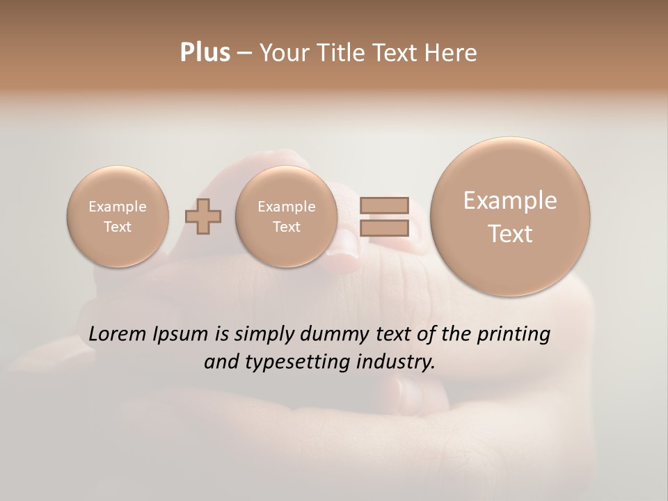 A Person Holding A Baby's Hand With The Words Name Of Presentation On It PowerPoint Template