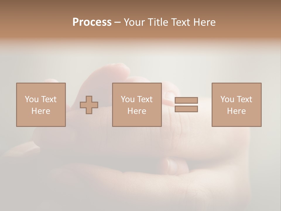 A Person Holding A Baby's Hand With The Words Name Of Presentation On It PowerPoint Template