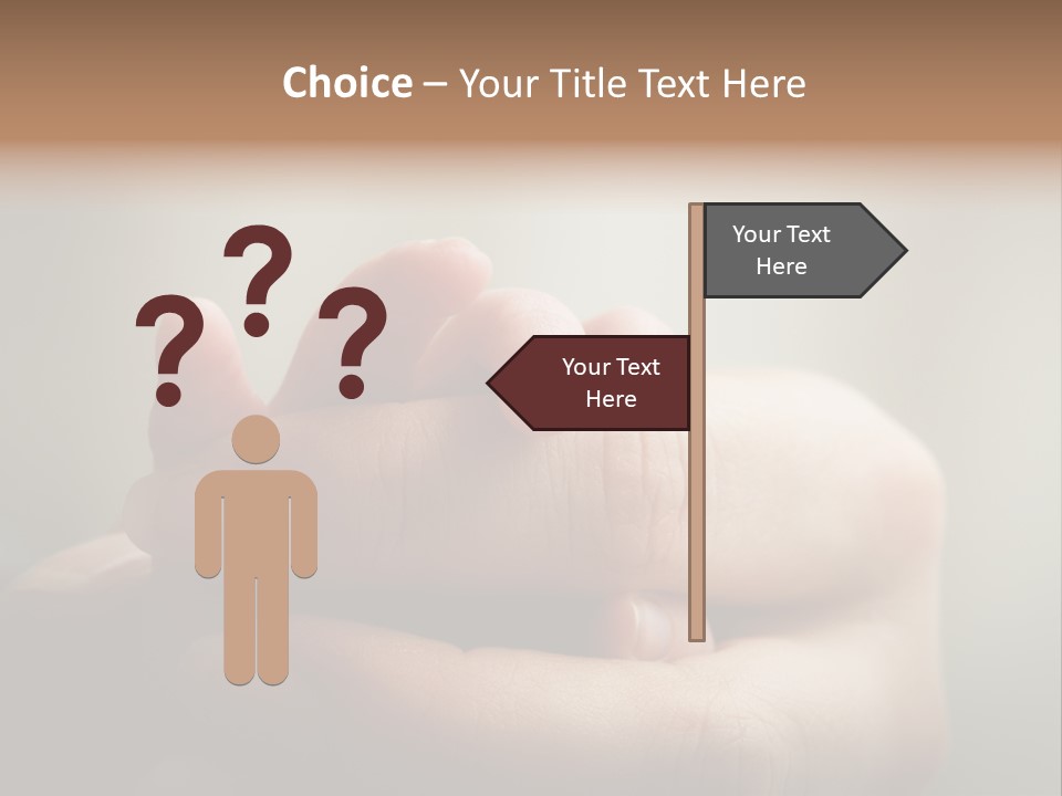 A Person Holding A Baby's Hand With The Words Name Of Presentation On It PowerPoint Template