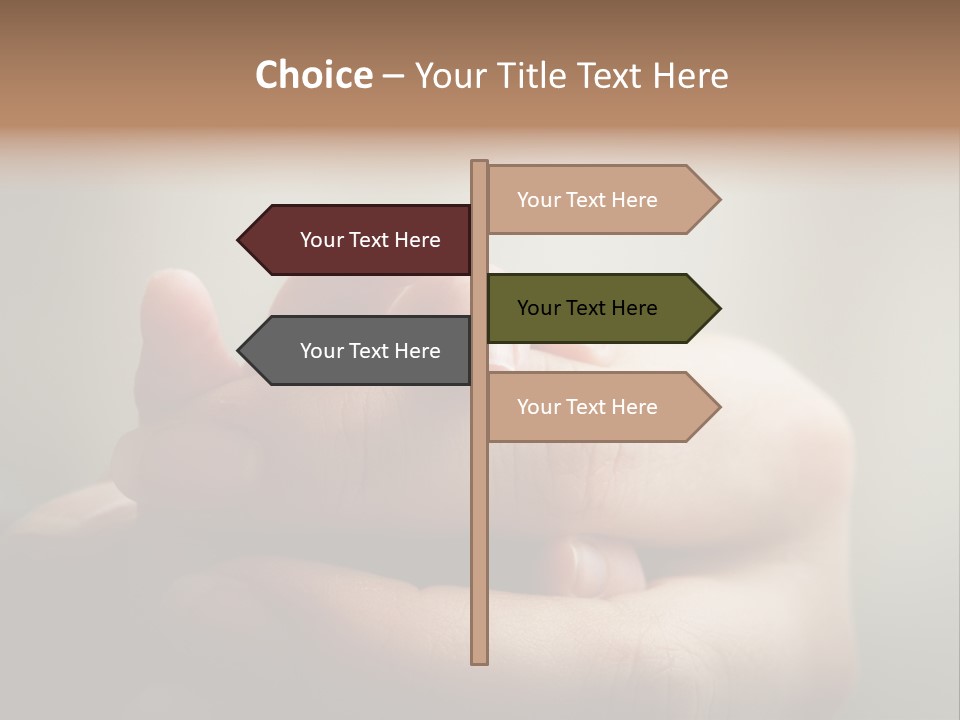 A Person Holding A Baby's Hand With The Words Name Of Presentation On It PowerPoint Template